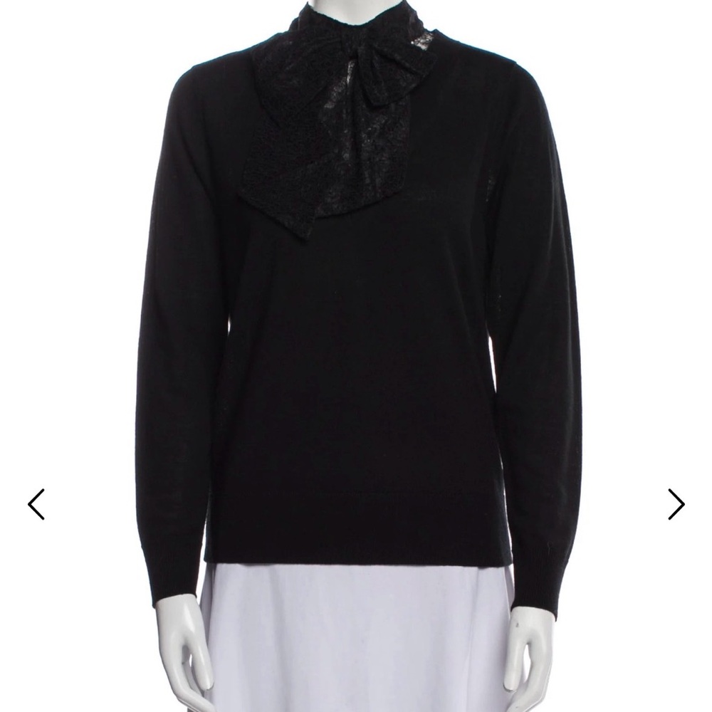 Sandro Black Sweater with Bow Detail